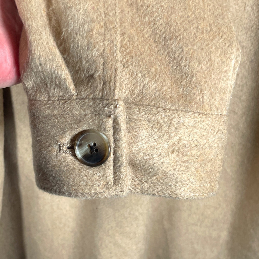 OLD NAVY Soft-Brushed Utility Shacket LARGE TALL Wool Blend Camel Oversized NEW - Picture 9 of 10